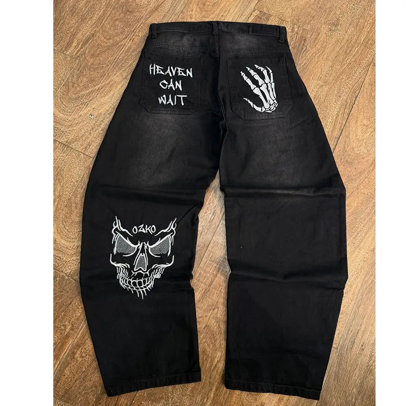 Custom Designer Embroidery Jeans Pants for Men Casual Embroidered Denim Jeans