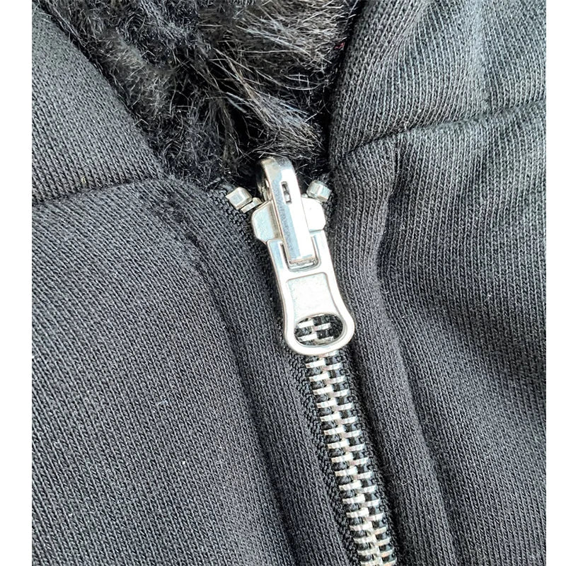 Custom Men Zipup Hoodie Heavy Weight Winter Hoodies for Men Fur Lined Hoodie Manufacturer