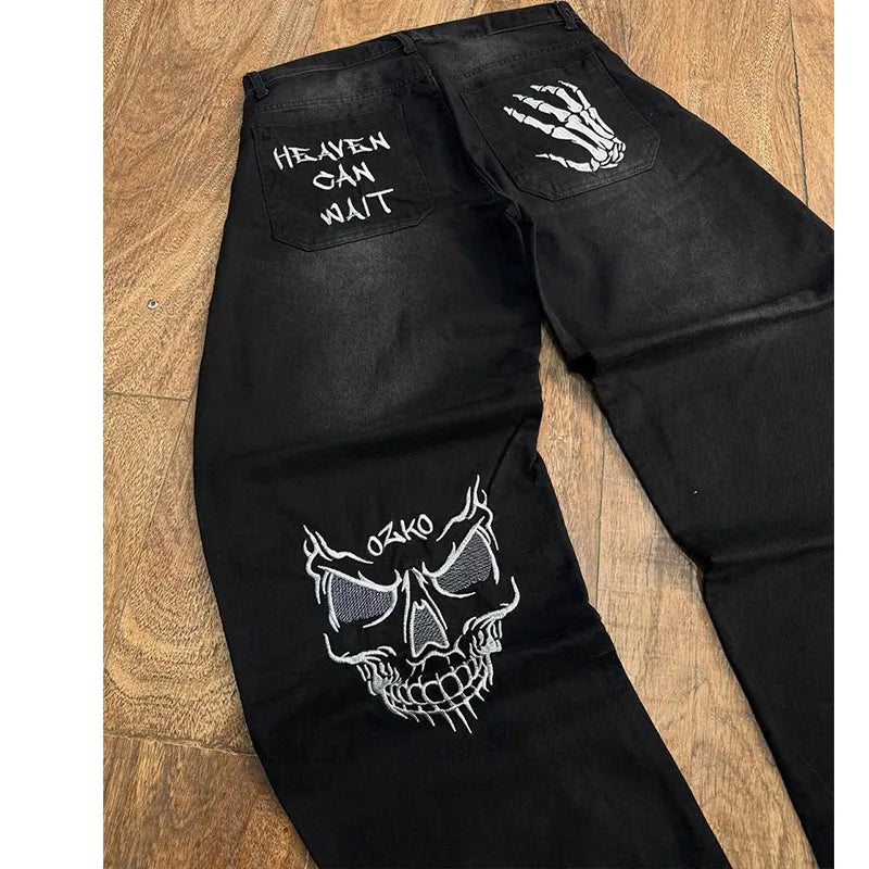 Custom Designer Embroidery Jeans Pants for Men Casual Embroidered Denim Jeans
