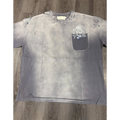 Custom Acid Wash Tshirt 300 Gsm High Quality Tee Shirt Vintage Homme Designer Tshirts for Men