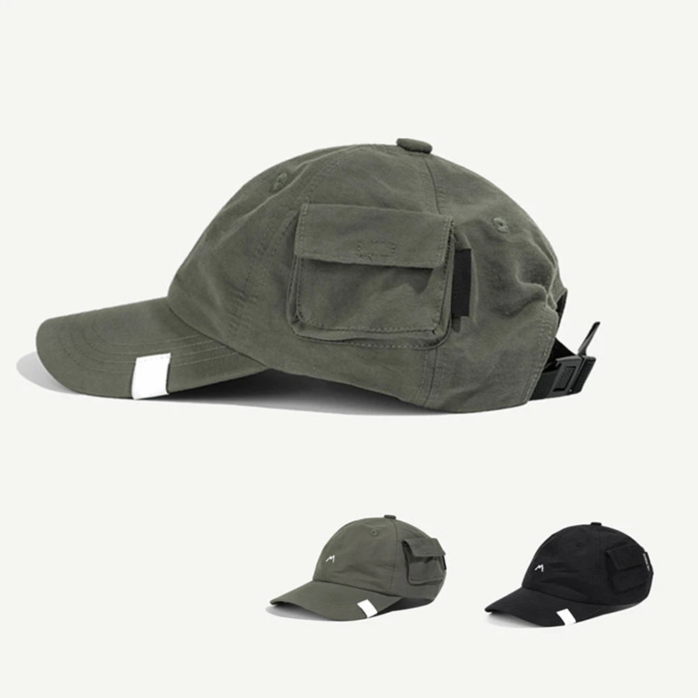 Custom Premium Canvas Hat OEM Hunting Tactical Hat Caps Summer Hats for Men Fitted Baseball Hats With Pocket