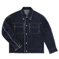 Custom Plain Oversized Reversible Denim Jacket for Men OEM Service Front Logo Casual