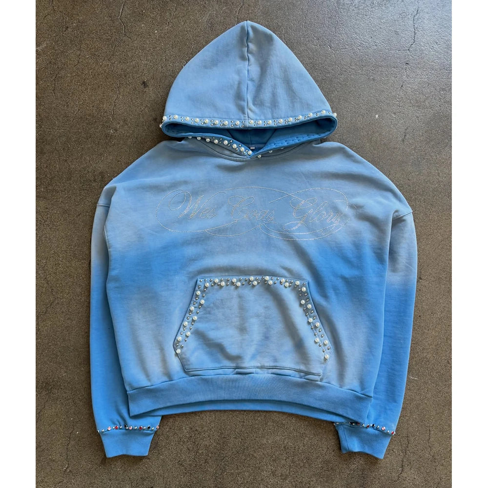 Manufacturer Custom Hoodie Boxy Fit 450 Gsm Oversized Hoodie for Men Streetwear Beard Embroidery Hoodie