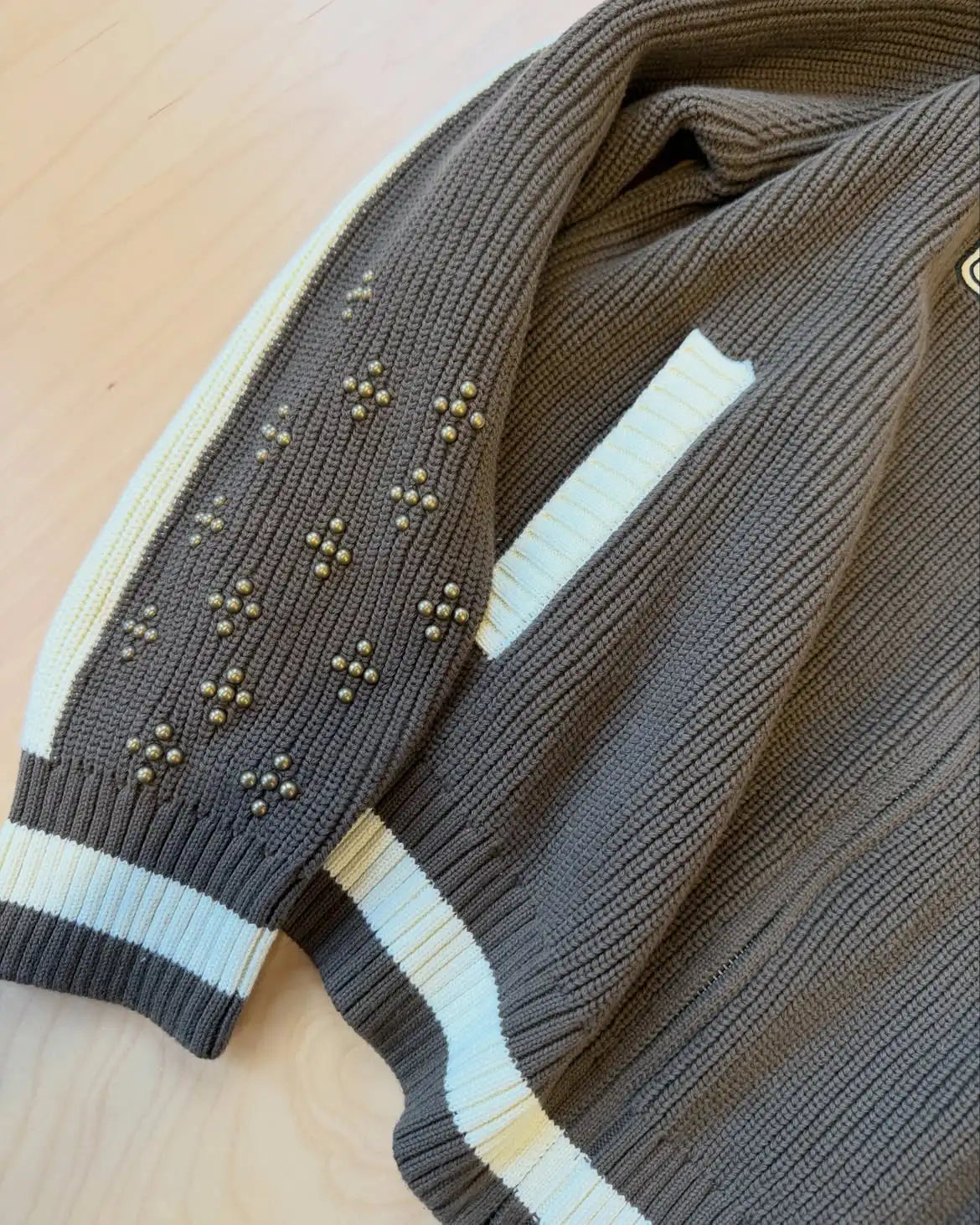 Custom Zip up Coach Knit Jacket Knitwear for Men Zipper Knitted Sweater Winter Clothing Manufacturer