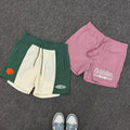 Summer Two Tone Patchwork Custom Embroidery Nylon Shorts for Men With Pocket