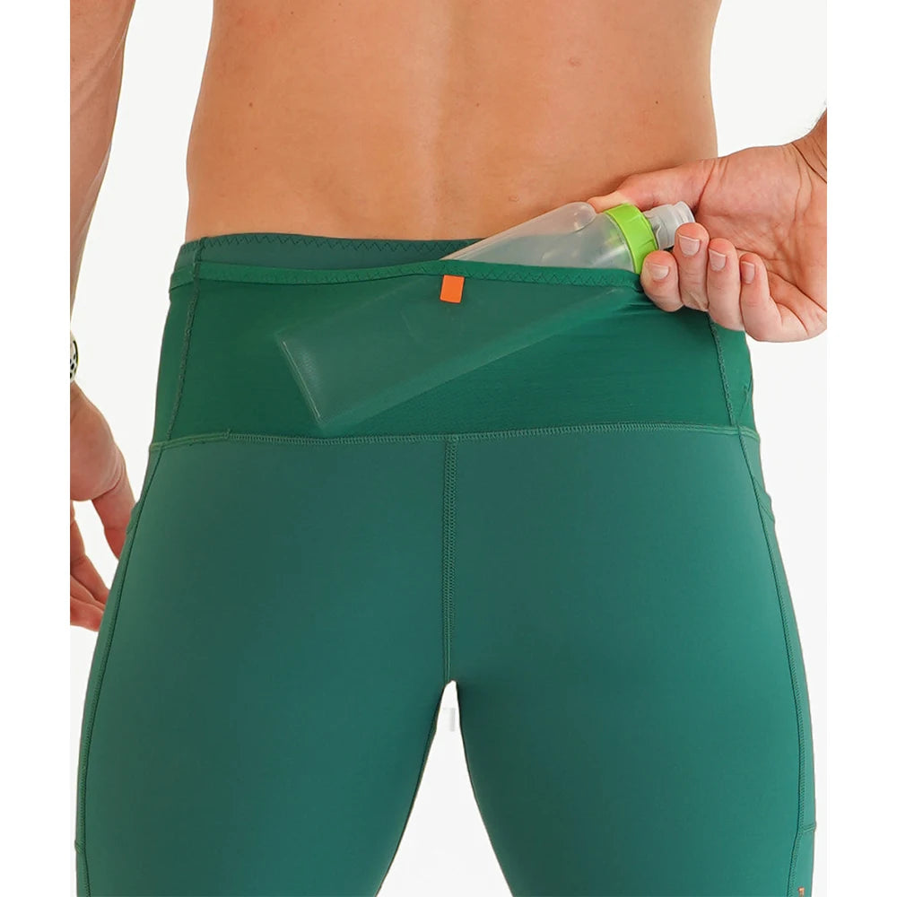 Custom Men's Seamless Running Compression Gym Shorts for Men Marathon Running Shorts with Pocket