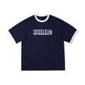 Premium Casual 100% Cotton Tshirt with Ringer Sleeves Oversized Fit and Custom Digital Printing Logo Wholesale Plain Tshirt