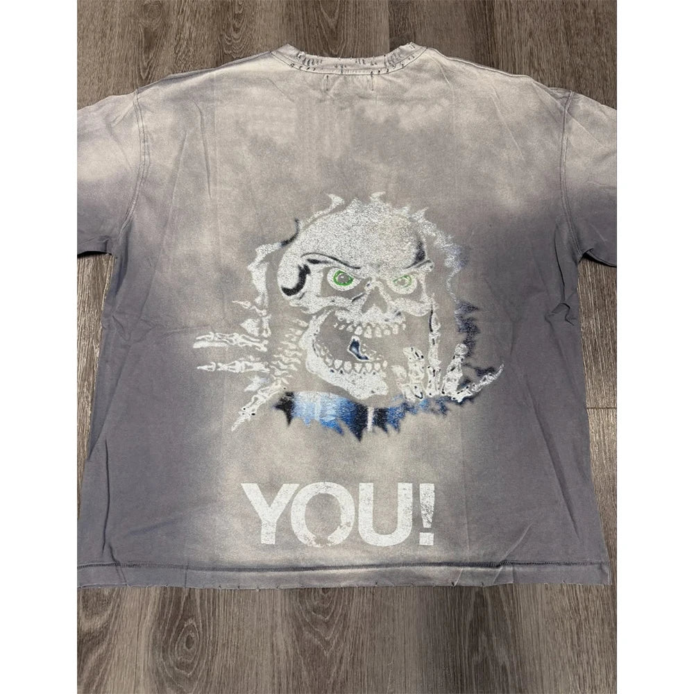 Custom Acid Wash Tshirt 300 Gsm High Quality Tee Shirt Vintage Homme Designer Tshirts for Men