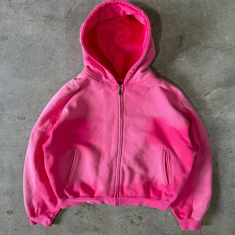 Custom Women Hoodies and Sweatshirts Zipper Cropped Hoodie Woman