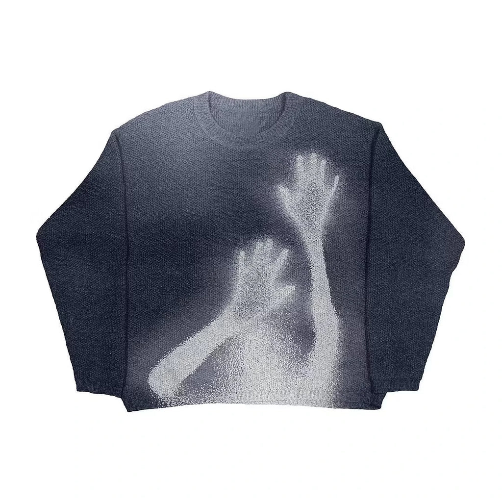 Custom Men's Printed Sweater for Man Knitwear Streetwear Knitted Pullover Sweater