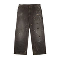 Custom Vintage Straight Mid Waist Work Trousers Distressed Double Knee Carpenter Pants Men's Casual