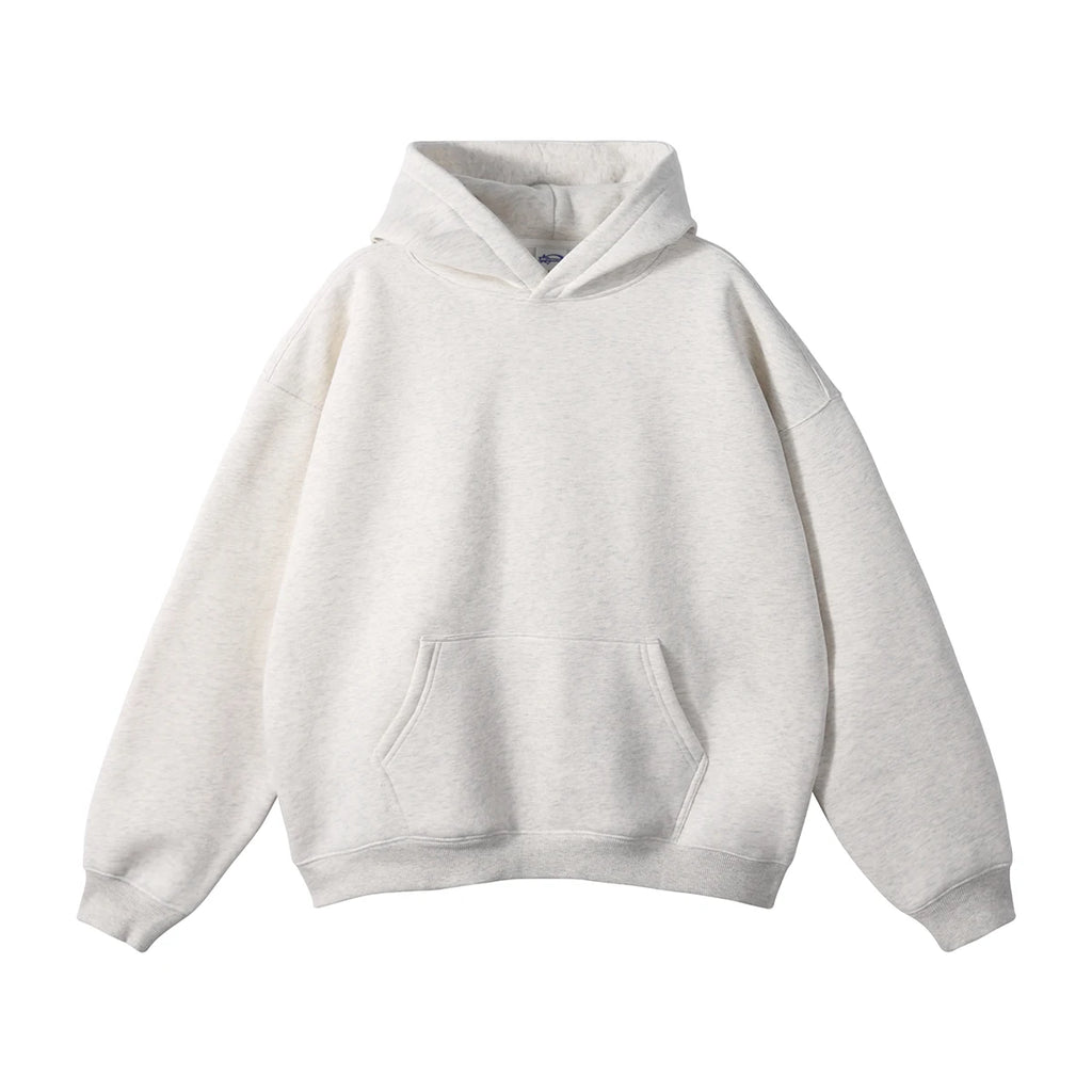Custom Heavyweight 100% Cotton Pullover Hoodie 3D Embossed Streetwear Oversized and Hooded with Solid Pattern for Men