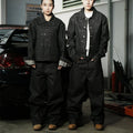Custom Denim Sets Two Piece for Women Men Clothing Black Raw Selvedge Denim Set High Quality