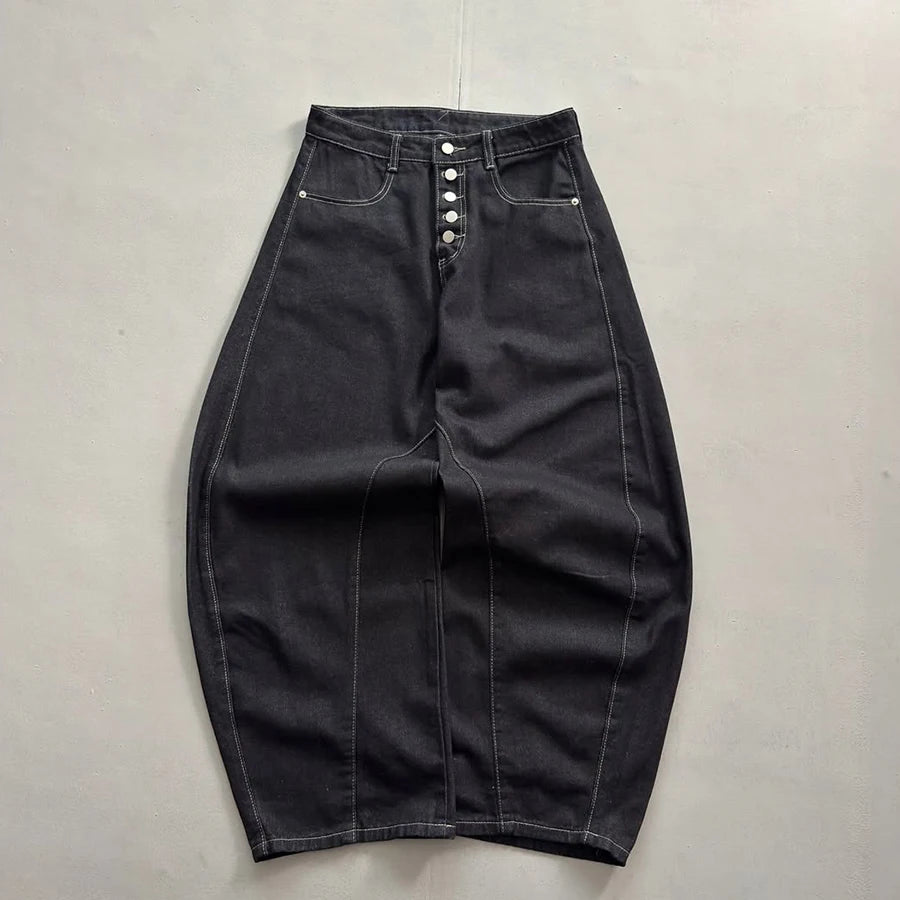 Custom Barrel Jeans Men Baggy Japan Style Barrel Jeans Men Japanese Raw Selvedge Denim Jeans 16 oz