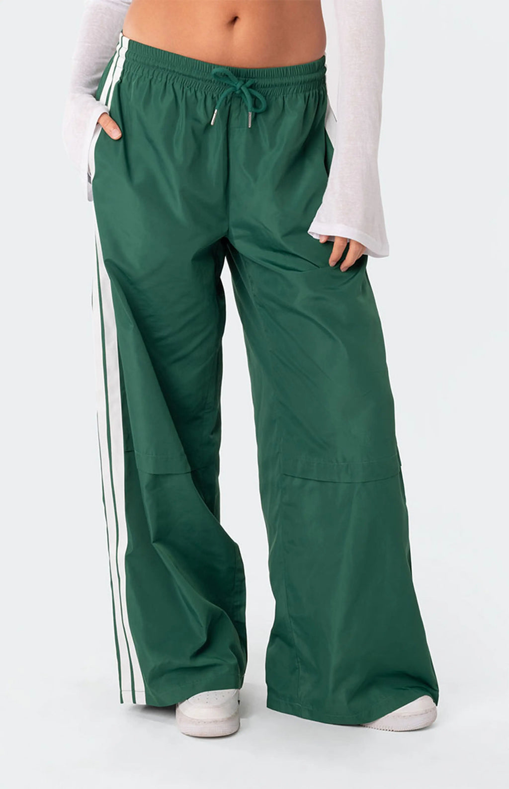 Custom Women's Casual Flat Front Spring Track Pants-Eco-Friendly Anti-Wrinkle Polyester/Nylon Loose Fit