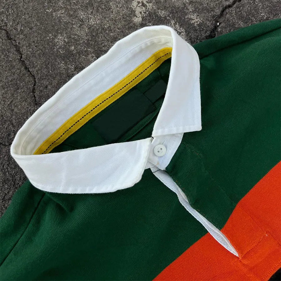 Custom Men's Casual Rugby for Long Sleeve Knitted 100% Cotton Anti-Pilling 200g High Quality