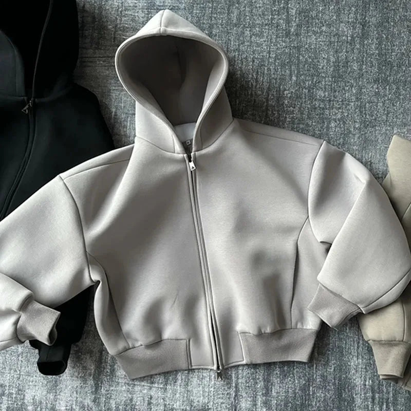 Custom Plus Size Winter Heavyweight Casual Solid Track Suit for Men High Quality Satin Lined Drawstring Hoodie Sweatpants Set