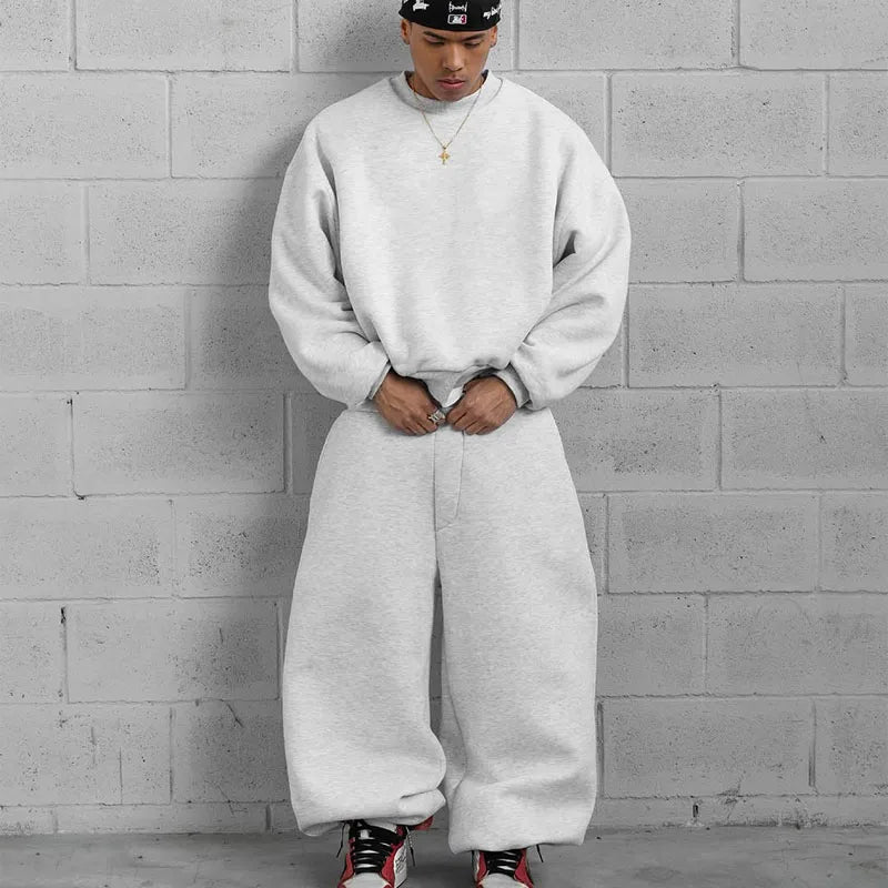 Custom Sweatshirt and Sweatpants Set Heavyweight Blank Sweatsuits 100% Cotton Unisex Sweatsuit Manufacturers