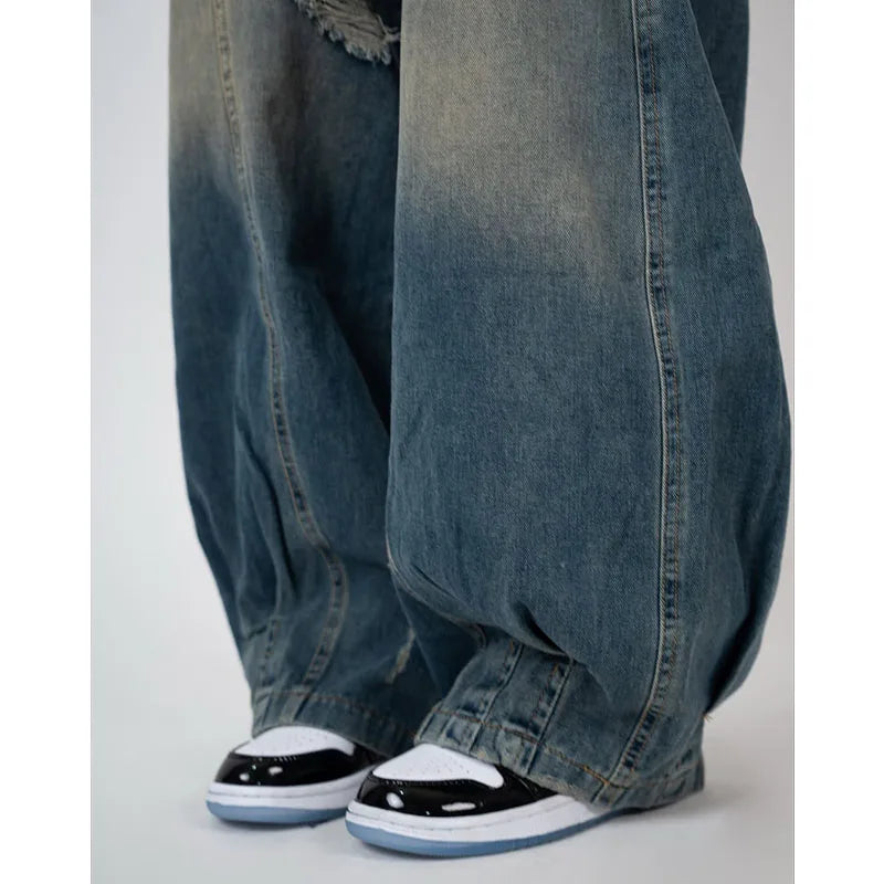 Custom Women's High Waisted Bootcut Jeans-Casual Loose Fit Knitted Solid Denim Wholesale