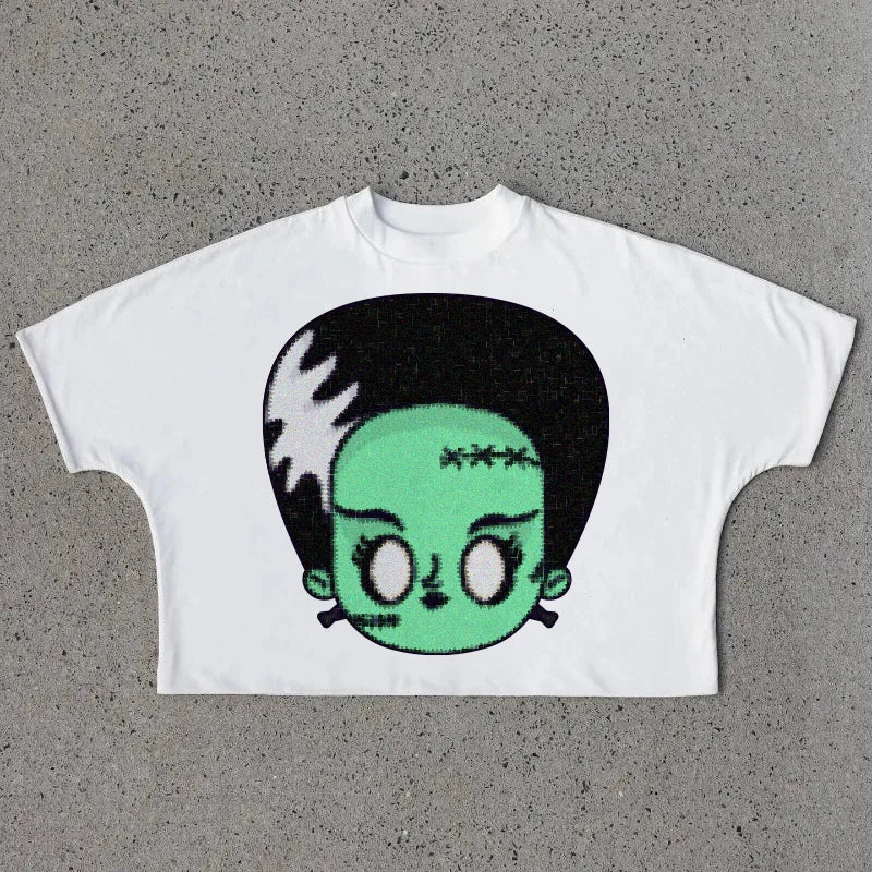 Custom Manufacturer Graphic Tee Drop Shoulder Vintage Cropped Boxy Oversized T Shirt