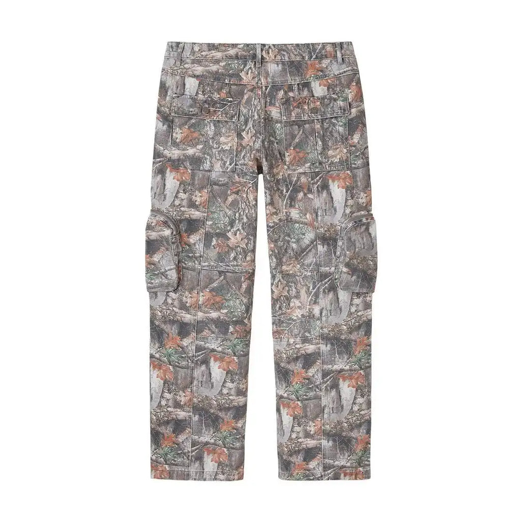Oem Custom Real Tree Camo Straight Cargo Jeans for Men Light Wash Spring/Summer/Autumn/Winter