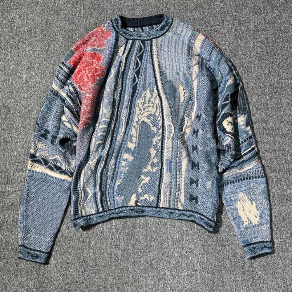 Custom Clothing Pullover Sweater for Men Women Oversized Crewneck Sweater Vintage Knitting Jacquard Knitted Sweater