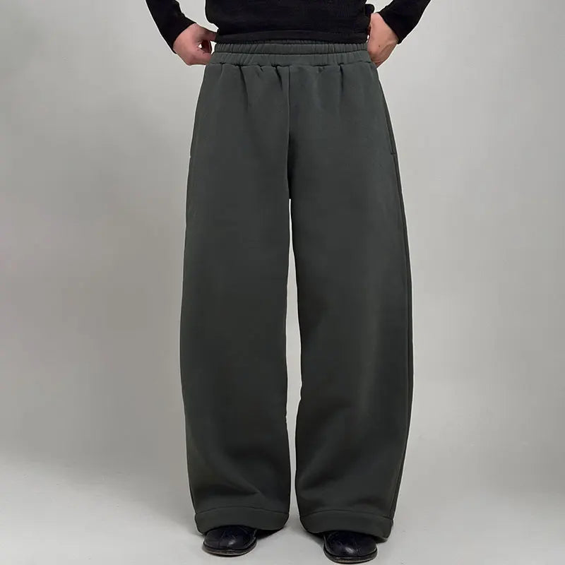 Custom Classic Solid Baggy Straight Leg Wide Leg Vintage Men's Sweatpants 100% Cotton Casual Heavyweight Eco-Friendly Drawstring