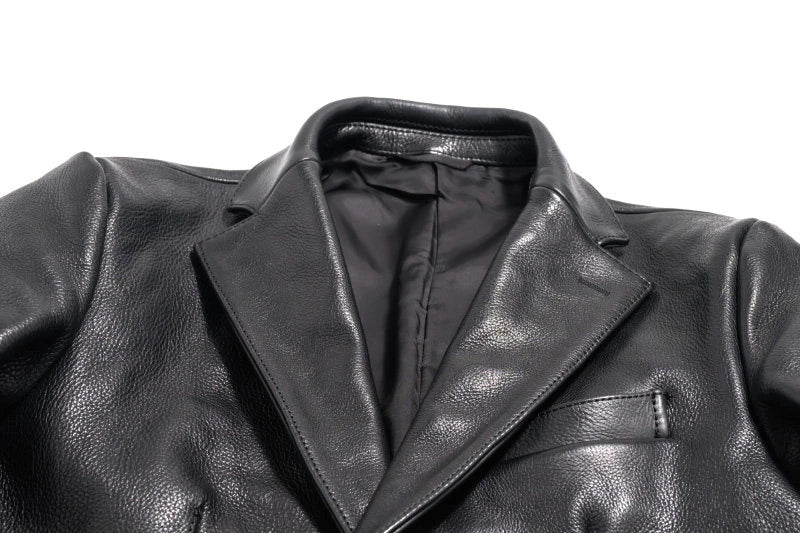 Custom Men's Leather Jacket for Men Formal blazer Jackets Business PU Leather blazer Jackets