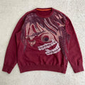 Custom Embroidery Crewneck Sweatshirt Men  Japanese Anime Embroidered Sweatshirt for Men