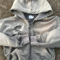 Custom 450 Gsm Hoodie 100% Cotton French Terry Zip up Hoodie Vintage 500 Gsm French Terry Hoodie