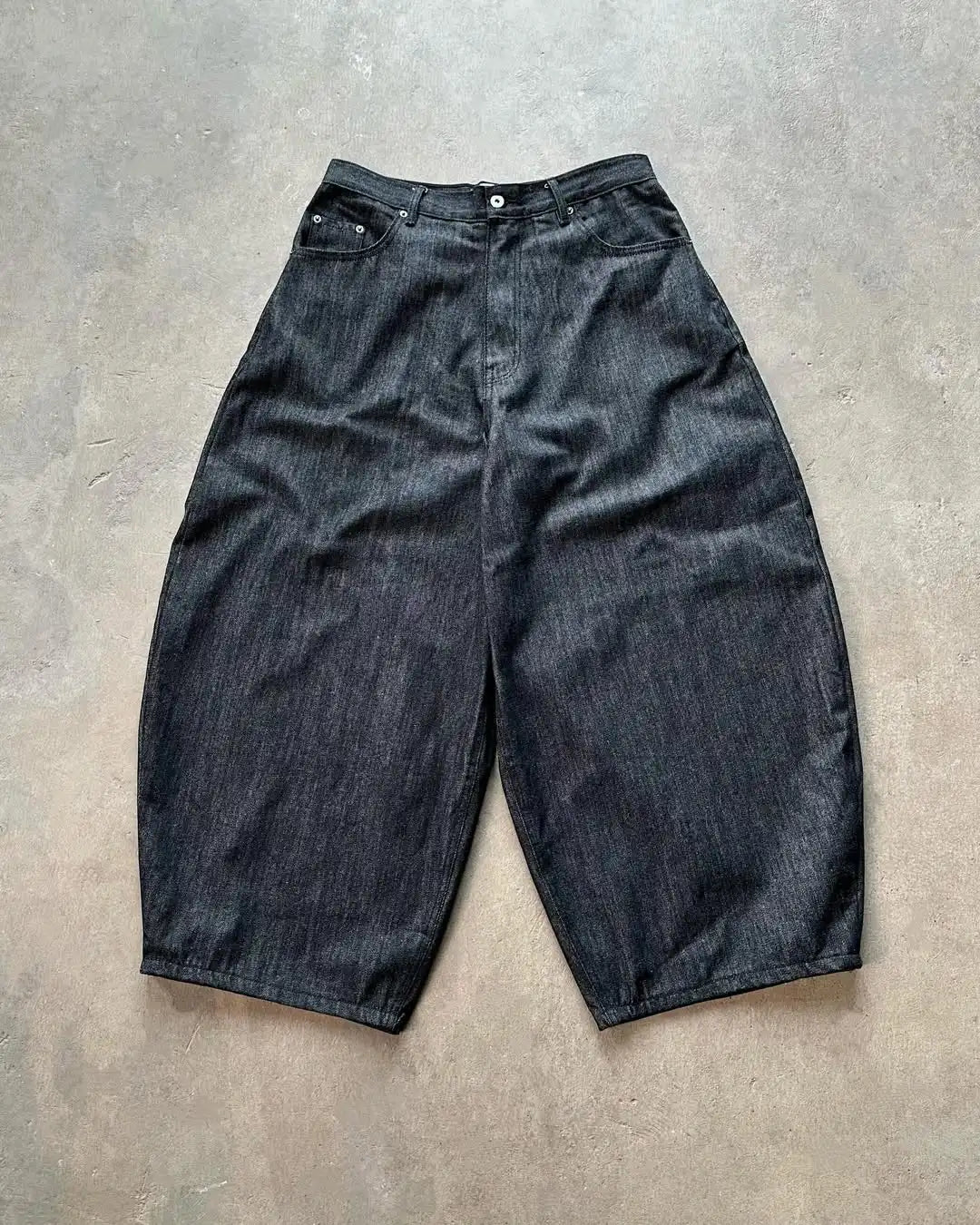 Custom Low Rise Raw Selvedge Denim Baggy Jeans for Men Black Plus Size Cropped Baggy Jeans Pants Manufacturer