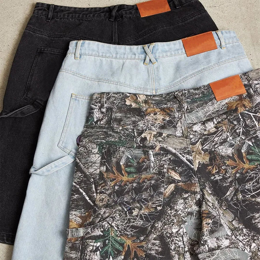 Custom Men's Denim Shorts Camo Jean Shorts Men Bermuda Shorts for Men