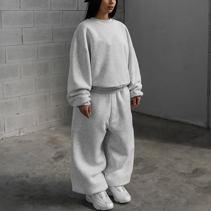 Custom Sweatshirt and Sweatpants Set Heavyweight Blank Sweatsuits 100% Cotton Unisex Sweatsuit Manufacturers