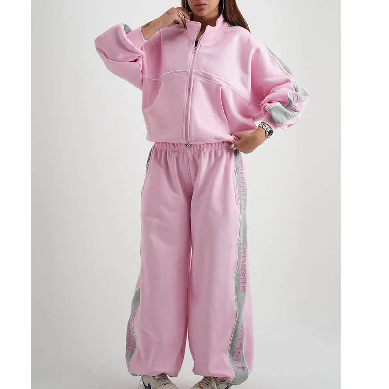 Custom Women Track Suits Two Piece Sets Tracksuit Set Ladies Track Suit 2 Piece Set