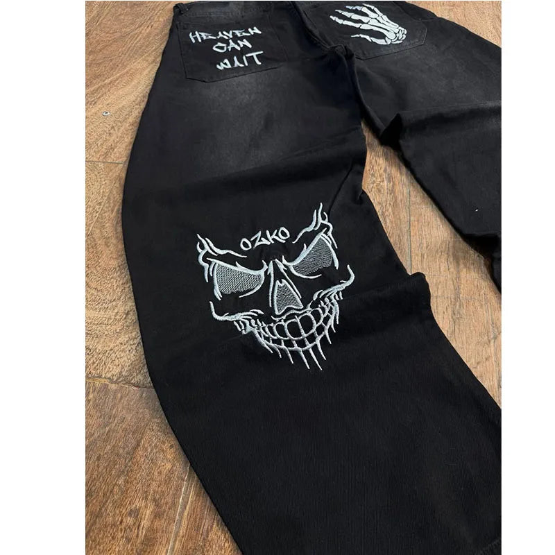 Custom Designer Embroidery Jeans Pants for Men Casual Embroidered Denim Jeans