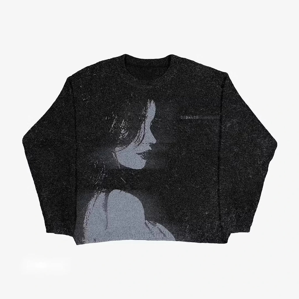 Custom Men's Printed Sweater for Man Knitwear Streetwear Knitted Pullover Sweater