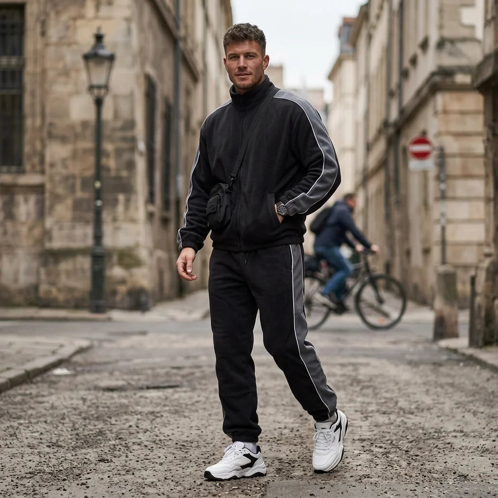 Custom Velour Tracksuit Manufacturer Men Winter Clothes for Men Sport Zip up Track Suits Set