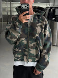 High Quality Heavyweight Boxy Camouflage Hoodie 400gsm Oversized Custom Camo Print Hoodie for Men