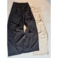Custom Men's Baggy Pleated Trousers Wide Leg Pants for Men Casual Korean Pants