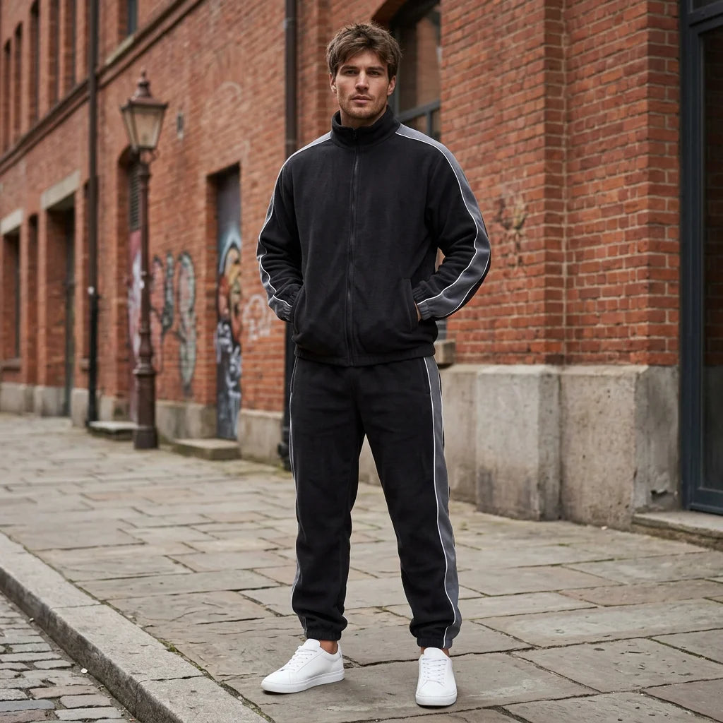 Custom Velour Tracksuit Manufacturer Men Winter Clothes for Men Sport Zip up Track Suits Set