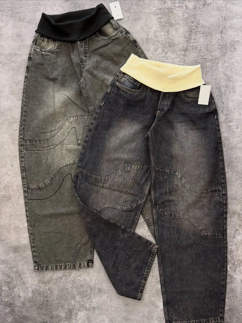 Clothing Manufacturer Custom Baggy Denim Jeans for Men Casual Heavyweight Denim Sweatpants