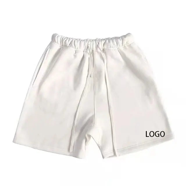 Custom Casual Long Drawstring French Terry Heavy Mens Unisex Fleece Cotton Breathable Eco-Friendly Training Athletic Shorts
