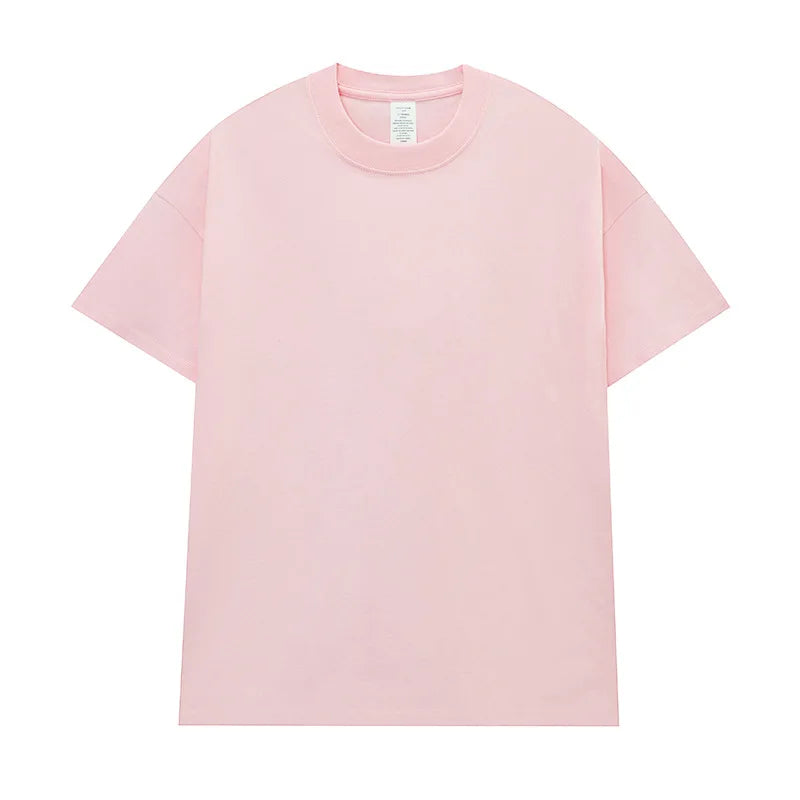 High Quality 230gsm 100% Cotton Oversized Men's Unisex Street Style Short Sleeve T-shirt with Custom Logo Puff Printing