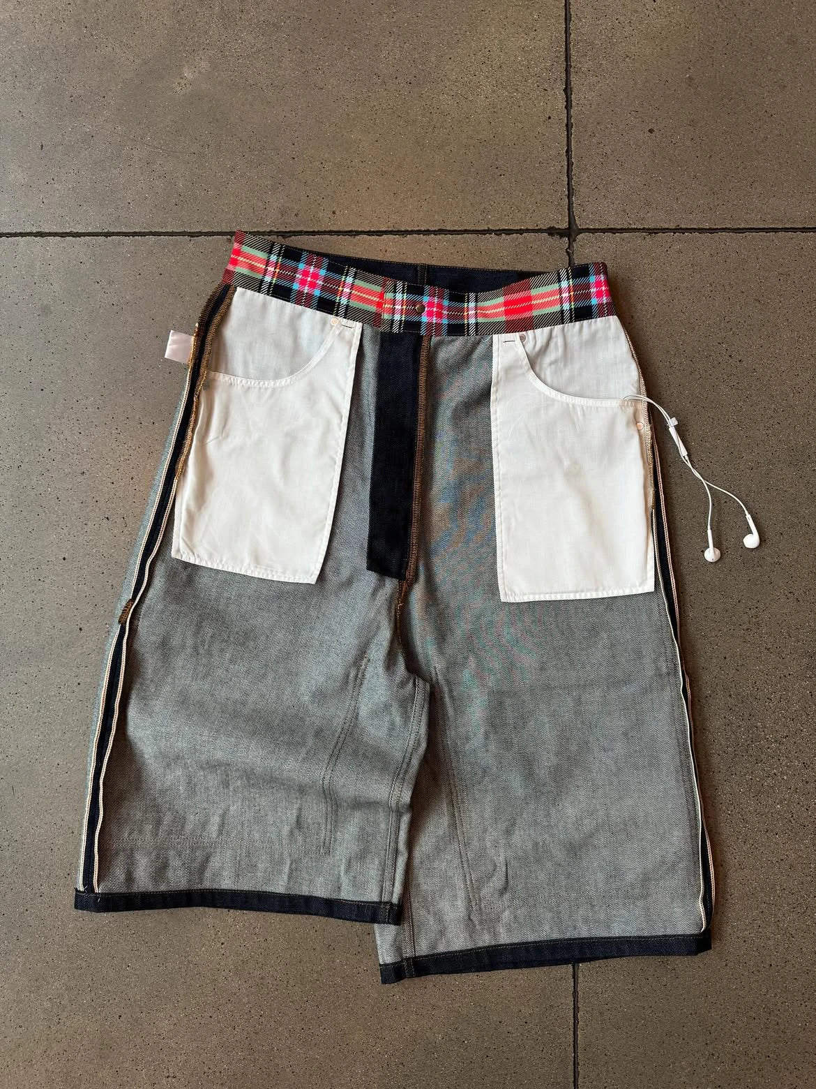 Custom Men's Streetwear Carpenter Denim Shorts 100% Cotton Baggy Work Half Pants for Men Long Denim Jorts