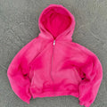 Custom Women Hoodies and Sweatshirts Zipper Cropped Hoodie Woman