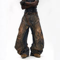 Wholesale  Men's Heavy Duty Denim Jeans Light Wash Heavyweight Streetwear Baggy Denim Jeans Pants