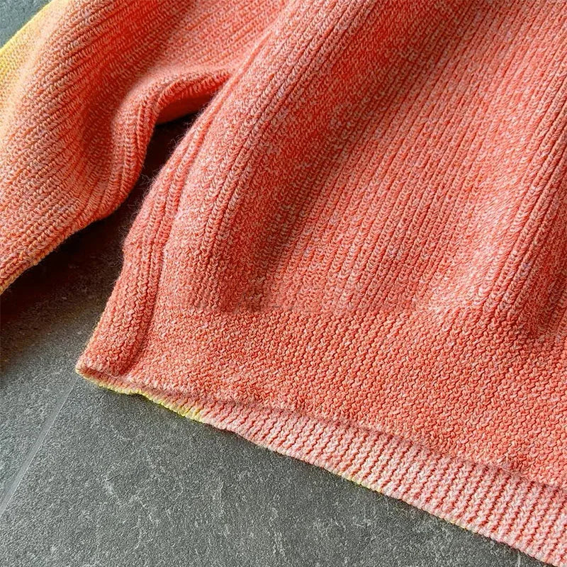 Custom Faded Knit Sweater Jumpers Sweater Winter Jumper Knitted Sweater for Men