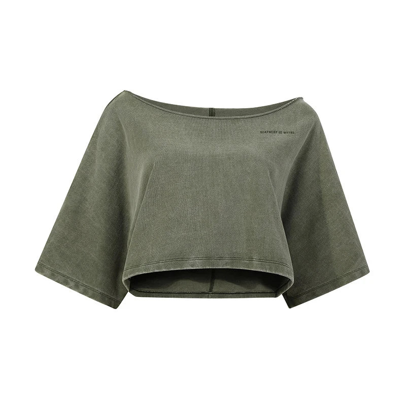 Custom Women's Summer Crop Top Ladies Female Crop Top Vintage Wash Croptop Women Oversize Cropped Tee Shirt