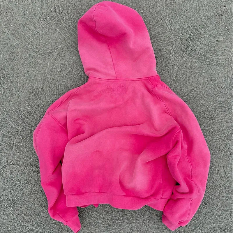 Custom Women Hoodies and Sweatshirts Zipper Cropped Hoodie Woman