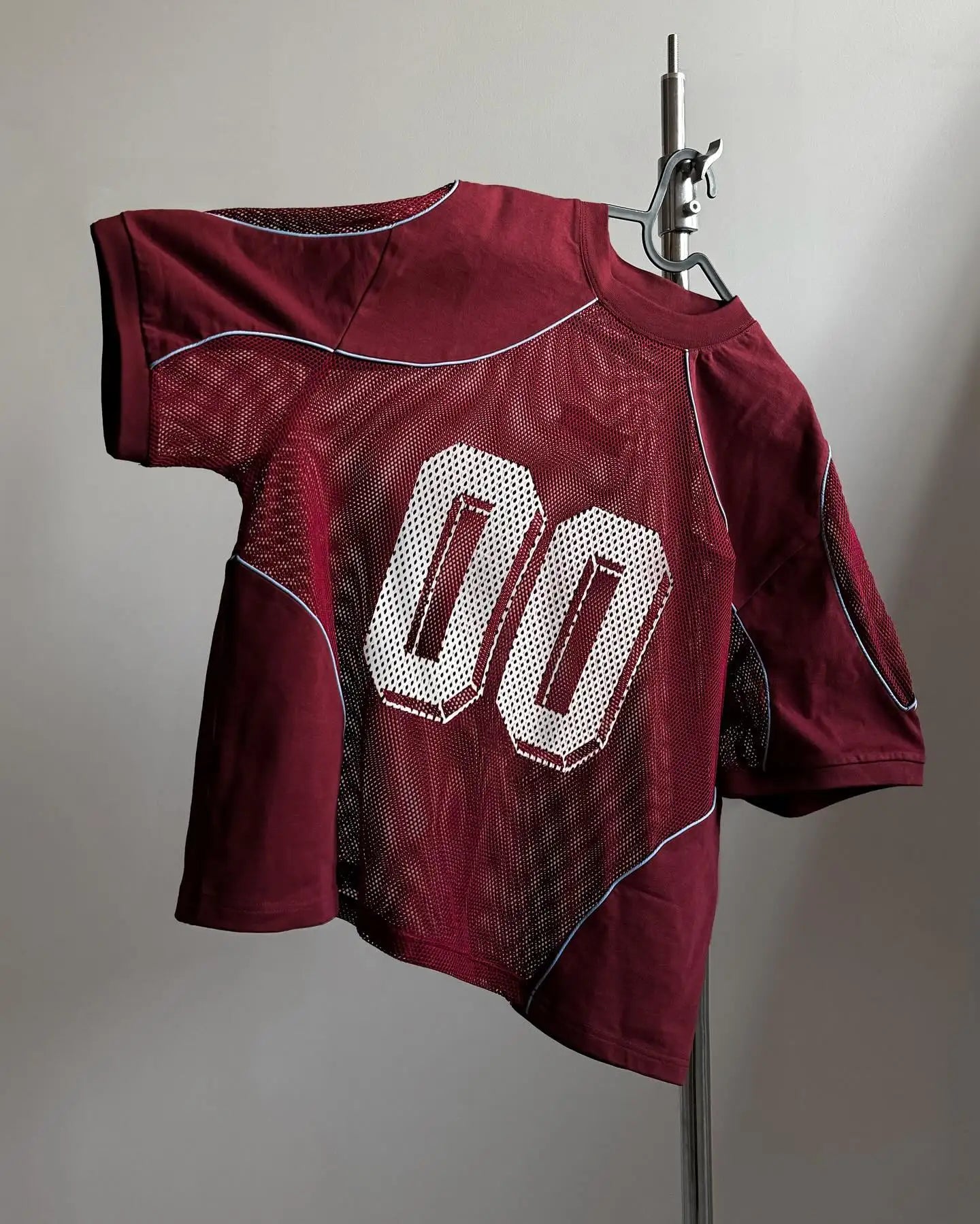 Custom Sublimation Transfer Print V-Neck Polyester Mesh Boxy Oversized Quick Dry Soccer Basketball Jersey T-shirt for Men